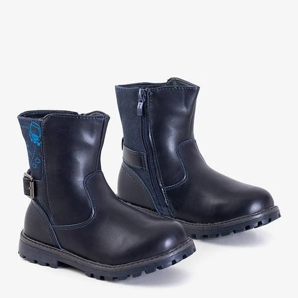 OUTLET Navy blue children's insulated boots Oviu - Footwear