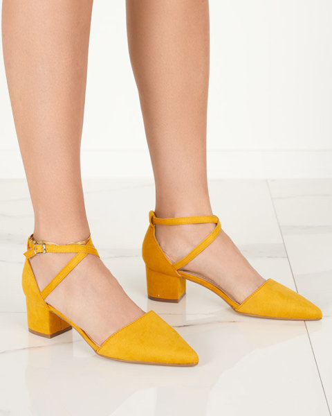 OUTLET Women's mustard Crisco stiletto sandals - Footwear