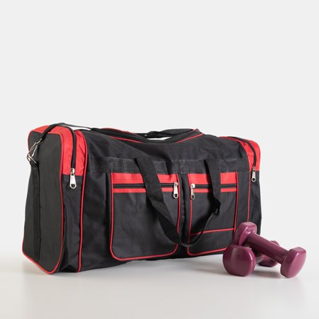 Black and red travel bag - Handbags