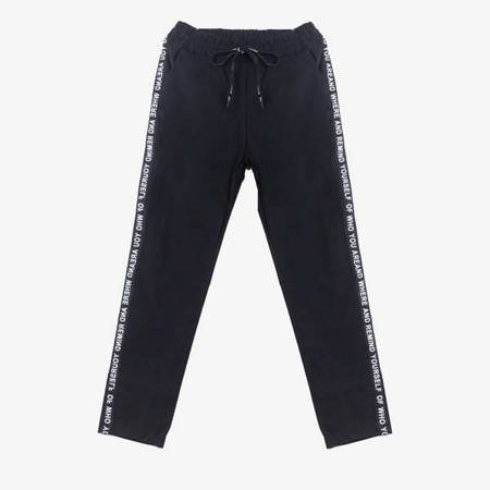 Black sweatpants with stripes - Clothing 1