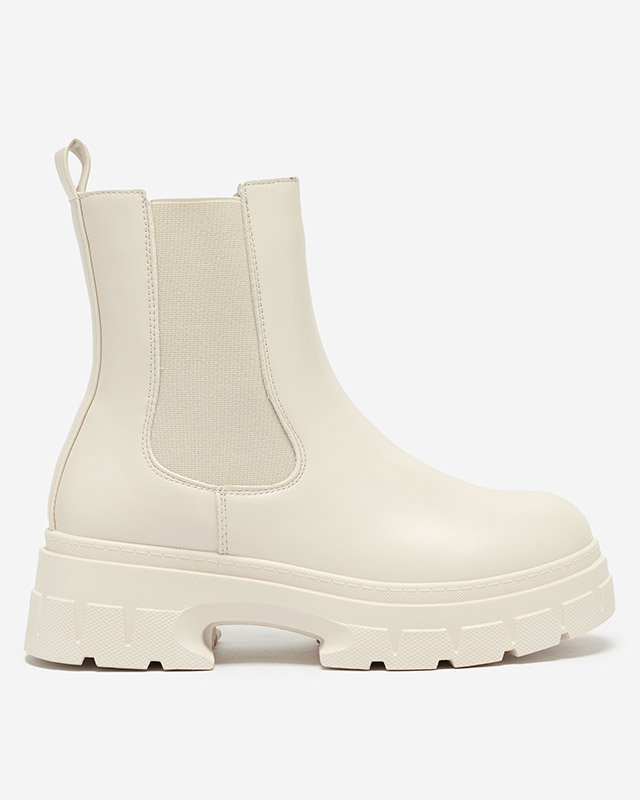Classic insulated women's boots in cream color Ernista - Footwear