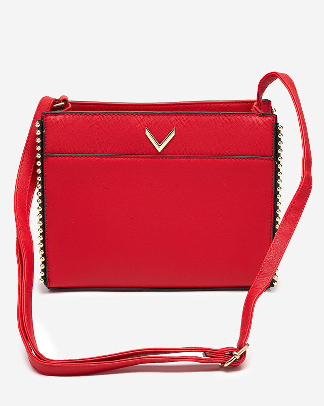 Classic red handbag with decoration - Accessories