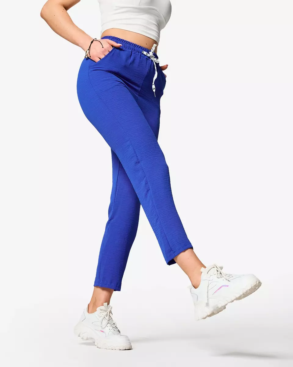 Cobalt women's straight fabric pants - Clothing