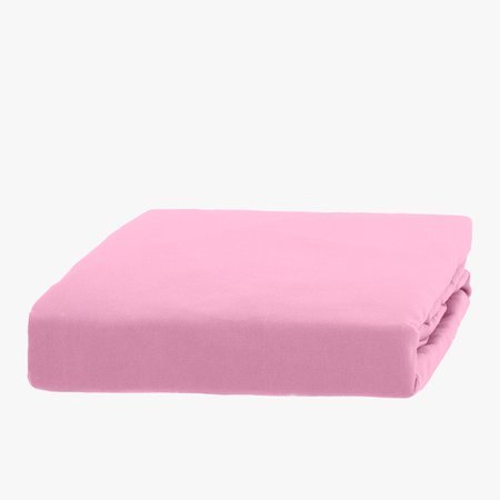 Cotton pink sheet with an elastic band 200x220 - Sheets