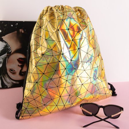 Gold holographic bag-type backpack - Accessories