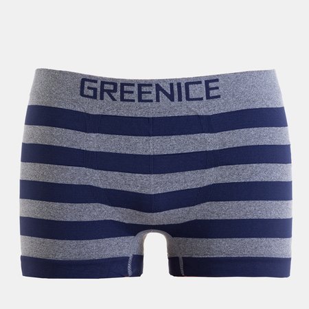 Gray and navy blue men's boxer shorts - Underwear