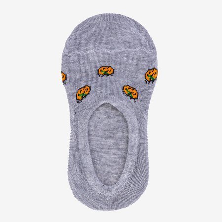 Gray children's socks with a colorful print - Socks