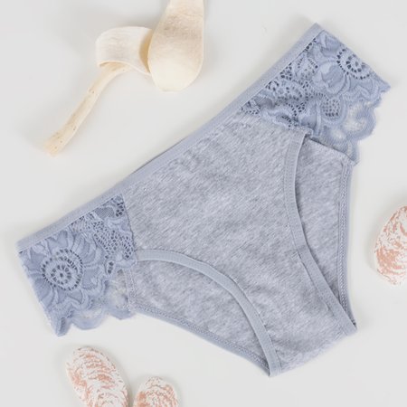 Gray cotton panties for women - Underwear
