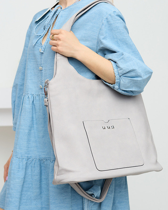 Gray women's shopper bag - Accessories