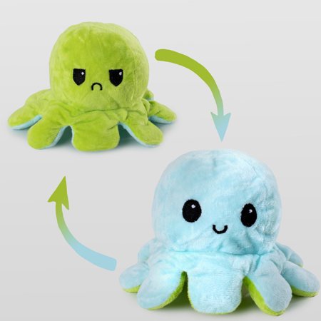 Green and blue plush octopus - Toys