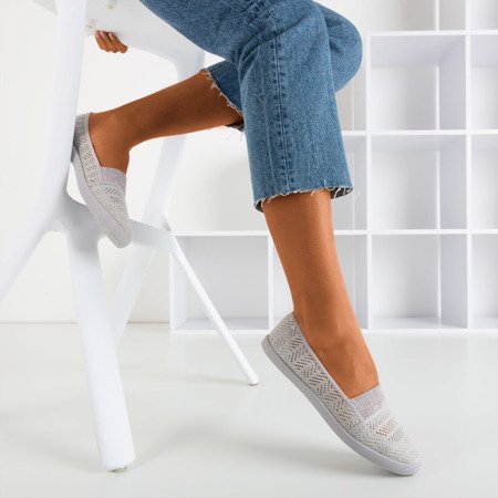 Light gray women's slip-on slip - on Ticolisa - Footwear
