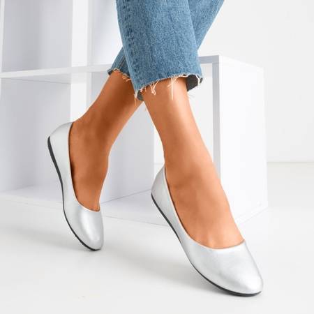 Marius' silver eco-leather women's ballerinas - Footwear