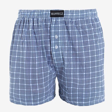 Men's blue checkered panties - Underwear