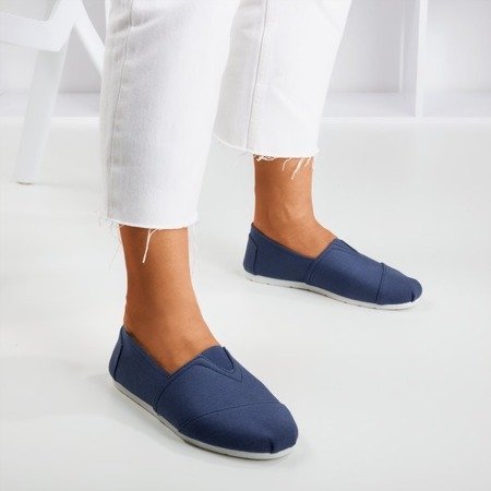 Navy blue women's slip-on sneakers Slavarina - Footwear