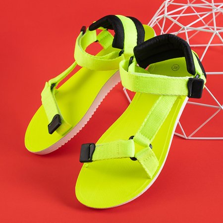 Neon yellow women's sports sandals Sprand - Footwear
