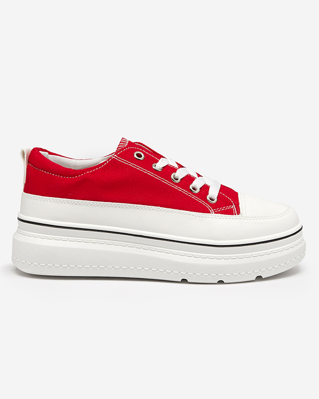 OUTLET Red women's sneakers on the platform Veritar - Footwear