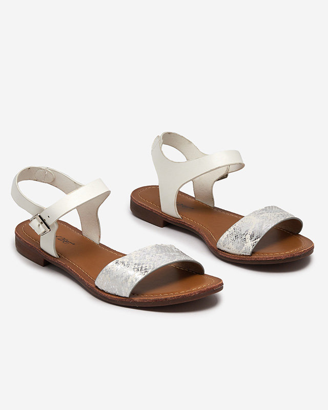 OUTLET Women's sandals with a white embossing Xetera - Footwear