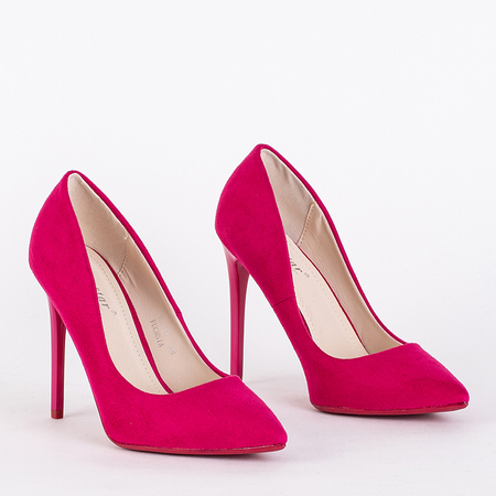 Pink eco-suede stiletto pumps Veneci - Footwear