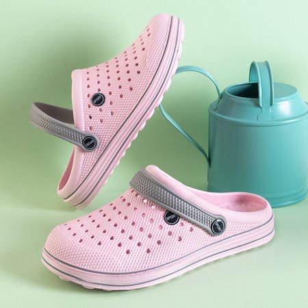 Pink women's Parila openwork rubber slippers - Footwear