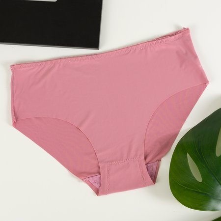 Pink women's nylon panties PLUS SIZE - Clothing