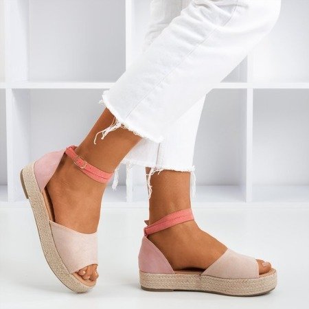 Pink women's sandals a'la espadrilles Truly Yours - Footwear