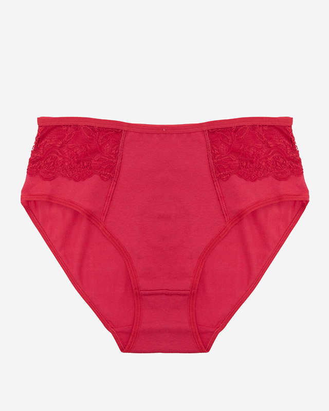 Red women's cotton panties PLUS SIZE- Underwear
