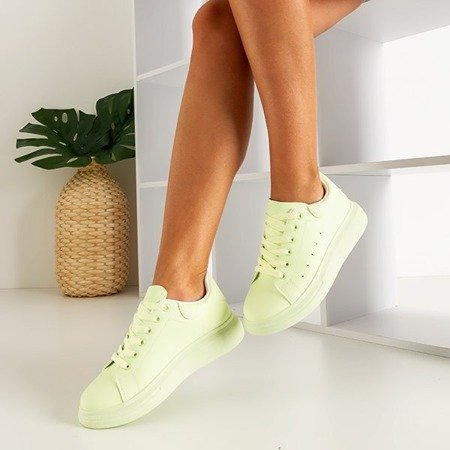 Tomtor's light green women's sneakers - Footwear
