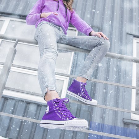 Violet women's high-top sneakers Inter - Footwear