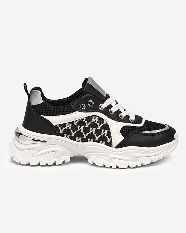 White and black women's sports sneakers Umikatu - Footwear