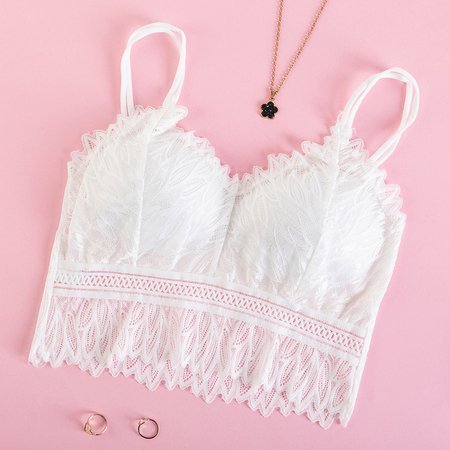 White lace bralette bra - Underwear