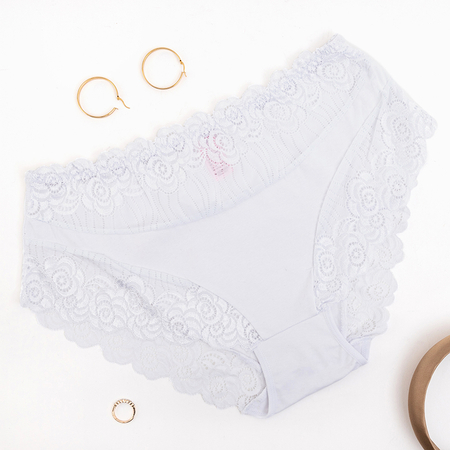 White ladies 'briefs with lace PLUS SIZE - Underwear
