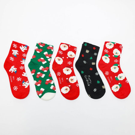 Women's Christmas Cotton Socks 5 / pack - Underwear