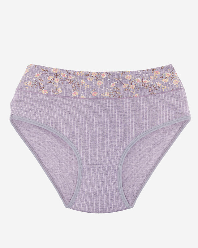 Women's Violet Briefs Briefs with a Flower Belt - Underwear