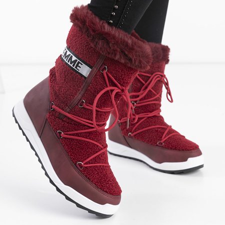 Women's maroon insulated boots Columbita - Shoes