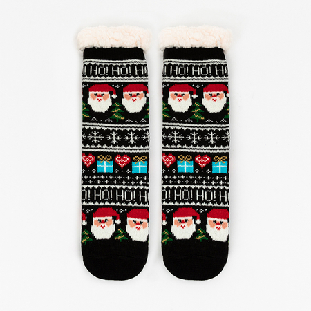 Women's socks with a Christmas pattern - Underwear