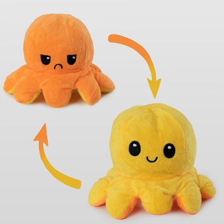 Yellow and orange octopus plush toy - Toys