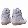 Barbra light gray wedge sneakers - Footwear