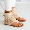 Beige flip-flop sandals with Semara upper - Footwear 1