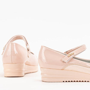 Beige girls' Turicela ballerina platform shoes -