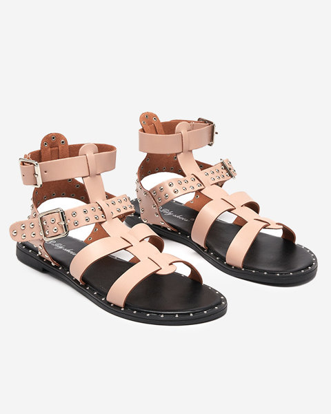 Beige women's gladiator sandals Taleris - Footwear