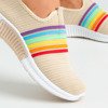 Beige women's sports slip shoes - on Rainbow - Footwear