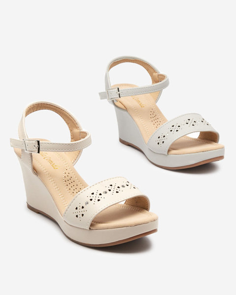 Beige women's wedge sandals Bellomia - Shoes