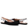 Black Chenya Open Heel Ballerinas - Footwear