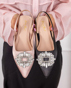 Black Etalli ballerina slippers. Footwear