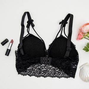 Black Lace Bralette Bra - Underwear