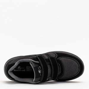 Black and gray men's sports shoes with Velcro Baikis - Footwear