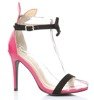 Black and pink sandals with a Kokerdene bow - Footwear