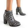 Black and white boots with animal embossing Cobra - Footwear