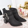 Black ankle boots with buckles from Tanna - Footwear