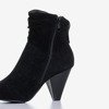 Black boots with a triangular heel Lika - Footwear